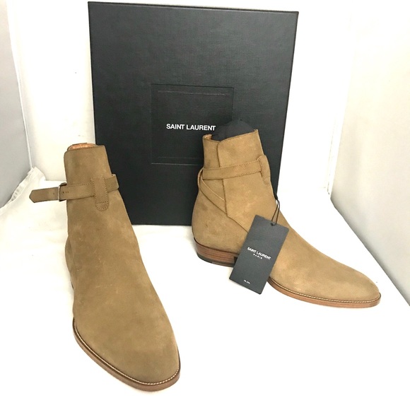Saint Laurent Wyatt 30 Jodhpur Brown Suede Boots - Picture 1 of 9